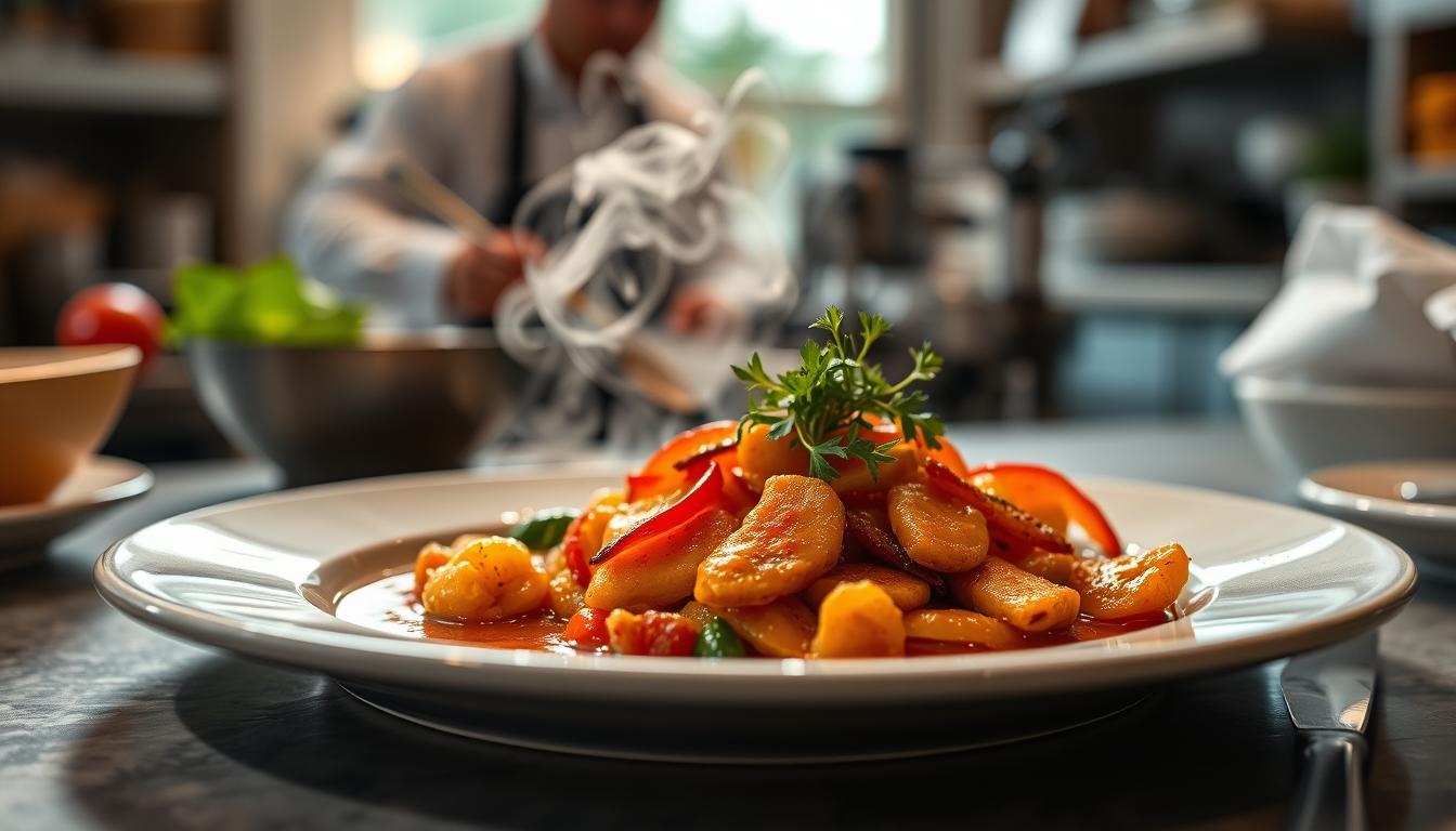 Fresh seasonal cooking dish